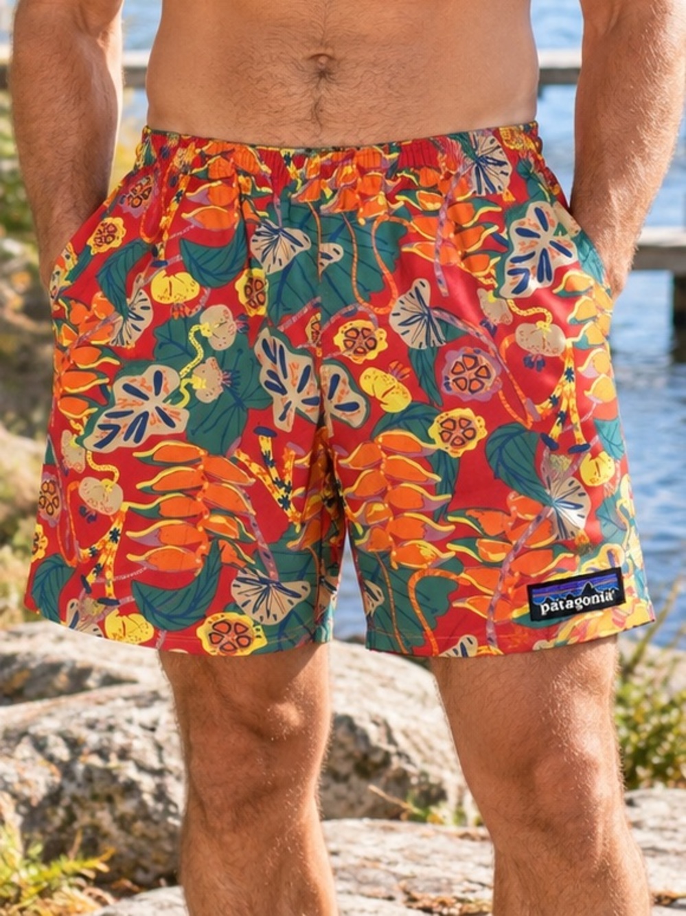 Patagonia Men’s Tropical Print Swim Shorts | XXL (2XL)